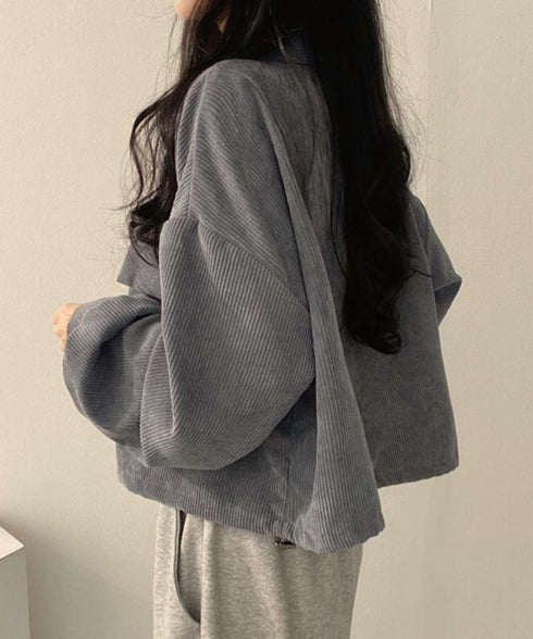 コーデュロイ長袖シャツジャケット